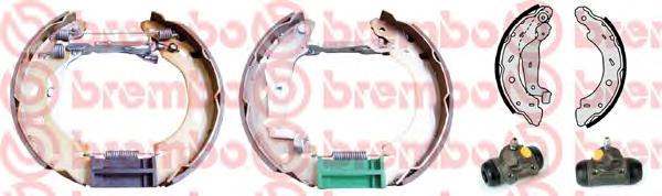 Sapatas do freio traseiras de tambor, montadas com cilindros, kit Brembo K50005 preço, a partir de 133,78 USD