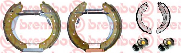 KP903 Delphi Sapatas do freio traseiras de tambor, montadas com cilindros, kit
