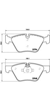 Sapatas do freio dianteiras de disco Brembo P06036 preço, a partir de 47,98 USD