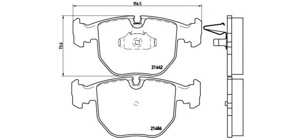 Sapatas do freio dianteiras de disco Brembo P06021 preço, a partir de 46,23 USD