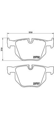 Sapatas do freio traseiras de disco Brembo P06033 preço, a partir de 38,07 USD