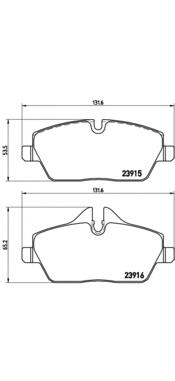 Sapatas do freio dianteiras de disco Brembo P06034 preço, a partir de 35,80 USD