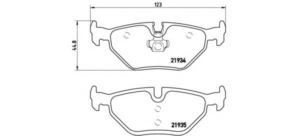 Sapatas do freio traseiras de disco Brembo P06025 preço, a partir de 23,91 USD