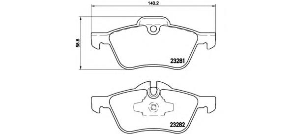 Sapatas do freio dianteiras de disco Brembo P06030 preço, a partir de 31,99 USD