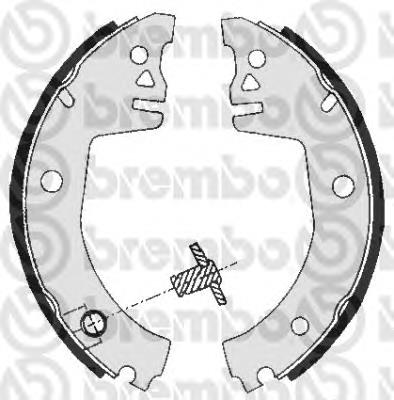 Sapatas do freio traseiras de tambor S85512 Brembo