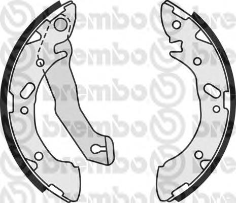 Sapatas do freio traseiras de tambor S30503 Brembo