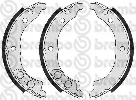 Sapatas do freio de estacionamento 616083 Opel
