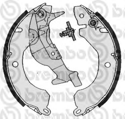 Sapatas do freio traseiras de tambor Brembo S54508 preço, a partir de 33,48 USD