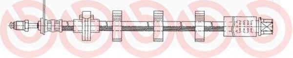 Mangueira do freio dianteira esquerda Brembo T61035 preço, a partir de 21,71 USD