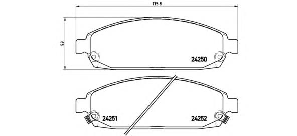 Sapatas do freio dianteiras de disco Brembo P37010 preço, a partir de 52,01 USD