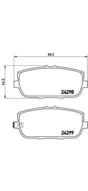 Sapatas do freio traseiras de disco Brembo P49044 preço, a partir de 37,20 USD