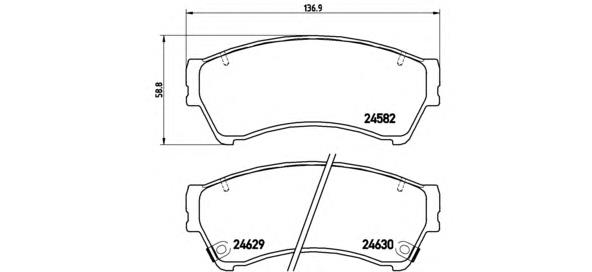 Sapatas do freio dianteiras de disco Brembo P49039 preço, a partir de 37,55 USD