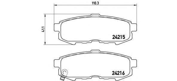 Sapatas do freio traseiras de disco P49042 Brembo