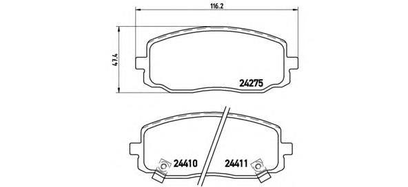 Sapatas do freio dianteiras de disco Brembo P30032 preço, a partir de 25,66 USD