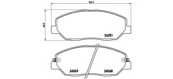 Sapatas do freio dianteiras de disco Brembo P30036 preço, a partir de 36,66 USD