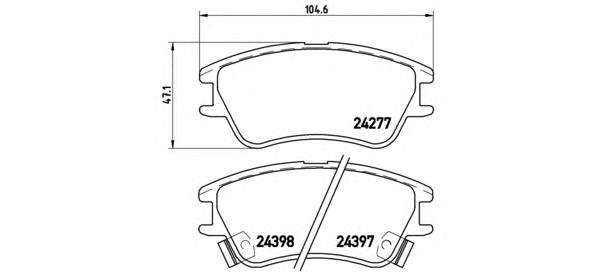 Sapatas do freio dianteiras de disco P30027 Brembo