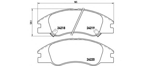 Sapatas do freio dianteiras de disco Brembo P30042 preço, a partir de 35,03 USD