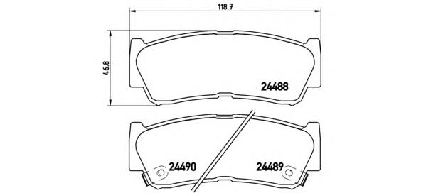 Sapatas do freio traseiras de disco Brembo P30037 preço, a partir de 37,57 USD