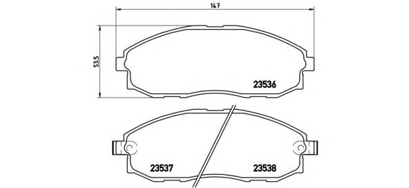 Sapatas do freio dianteiras de disco P30010 Brembo