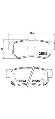 Sapatas do freio traseiras de disco Brembo P30014 preço, a partir de 21,00 USD