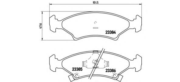 Sapatas do freio dianteiras de disco P30009 Brembo