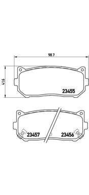 Sapatas do freio traseiras de disco Brembo P30008 preço, a partir de 26,10 USD