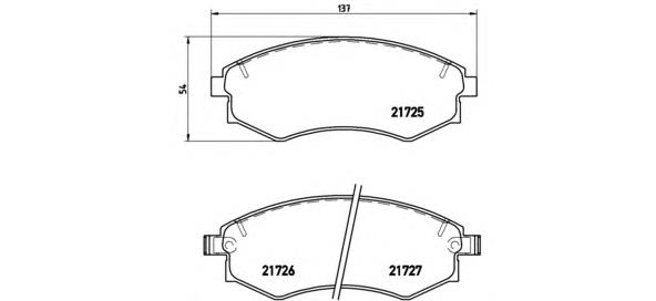 Sapatas do freio dianteiras de disco Brembo P30022 preço, a partir de 30,71 USD