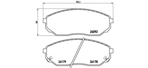 Sapatas do freio dianteiras de disco Brembo P30019 preço, a partir de 41,57 USD