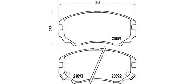 Sapatas do freio dianteiras de disco Brembo P30018 preço, a partir de 31,44 USD