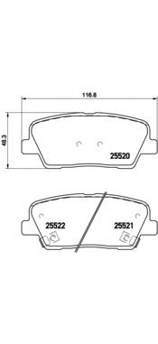 Sapatas do freio traseiras de disco Brembo P30063 preço, a partir de 35,83 USD