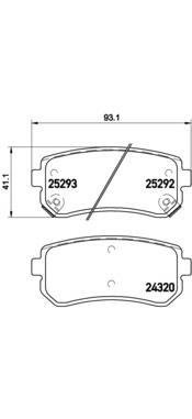 Sapatas do freio traseiras de disco Brembo P30051 preço, a partir de 27,07 USD