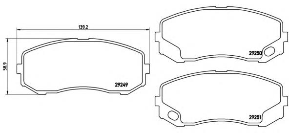 Sapatas do freio dianteiras de disco Brembo P54043 preço, a partir de 56,38 USD