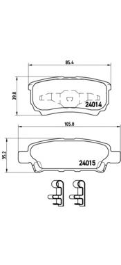 Sapatas do freio traseiras de disco Brembo P54034 preço, a partir de 27,33 USD