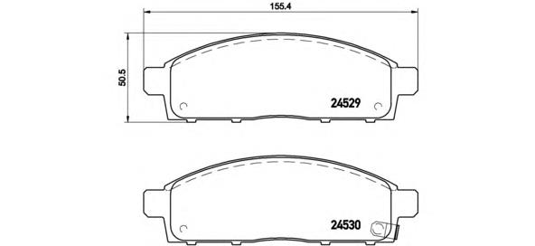 Sapatas do freio dianteiras de disco Brembo P54038 preço, a partir de 32,96 USD