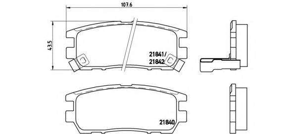 Sapatas do freio traseiras de disco Brembo P54018 preço, a partir de 22,53 USD