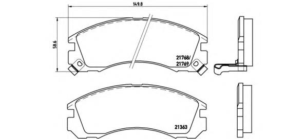 Sapatas do freio dianteiras de disco Brembo P54017 preço, a partir de 29,71 USD