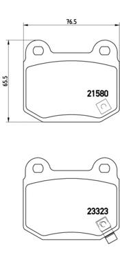 Sapatas do freio traseiras de disco Brembo P56048 preço, a partir de 31,66 USD