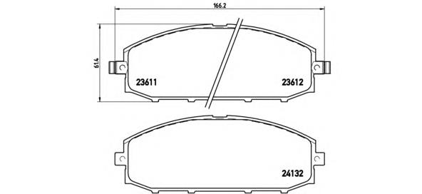 Sapatas do freio dianteiras de disco Brembo P56041 preço, a partir de 34,22 USD