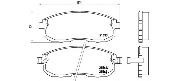 Sapatas do freio dianteiras de disco Brembo P56021 preço, a partir de 42,87 USD