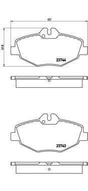 Sapatas do freio dianteiras de disco Brembo P50049 preço, a partir de 35,12 USD