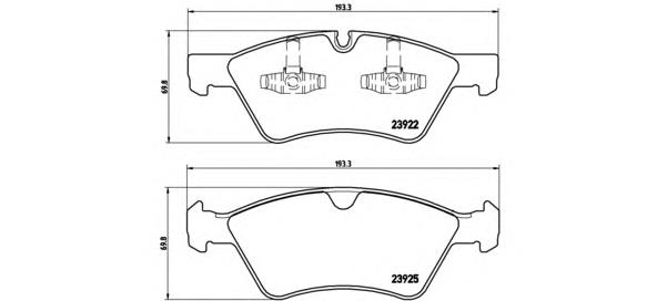 Compre P50063 Brembo Sapatas do freio dianteiras de disco