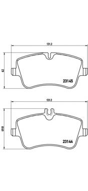 Sapatas do freio dianteiras de disco Brembo P50045 preço, a partir de 31,52 USD