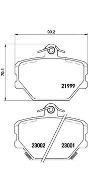Sapatas do freio dianteiras de disco Brembo P50038 preço, a partir de 23,79 USD