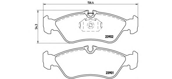 Compre P50082 Brembo Sapatas do freio traseiras de disco