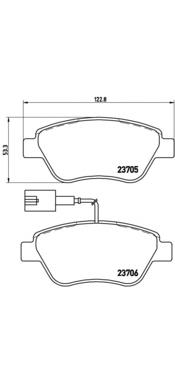 Sapatas do freio dianteiras de disco Brembo P23085 preço, a partir de 32,44 USD