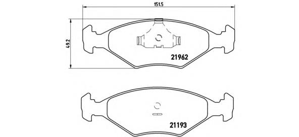 Sapatas do freio dianteiras de disco Brembo P23055 preço, a partir de 37,57 USD