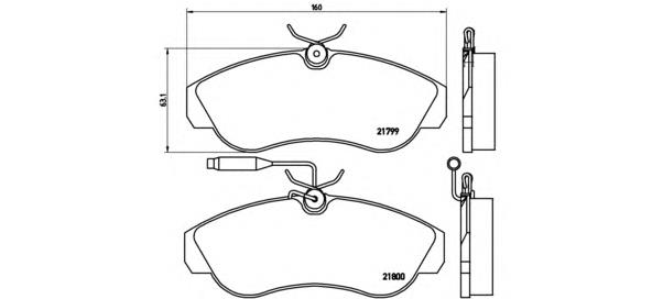 Sapatas do freio dianteiras de disco Brembo P23069 preço, a partir de 51,46 USD