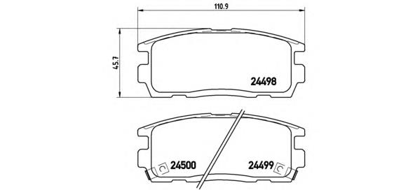 Sapatas do freio traseiras de disco Brembo P10004 preço, a partir de 44,05 USD
