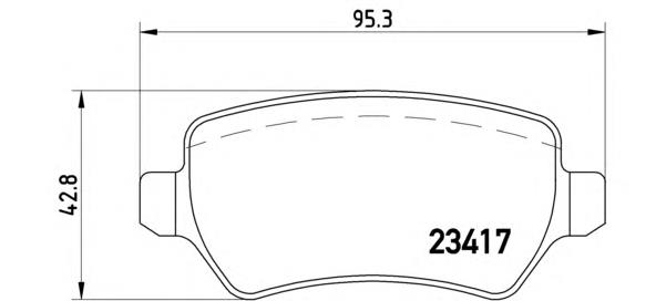 Sapatas do freio traseiras de disco Brembo P10013 preço, a partir de 21,24 USD