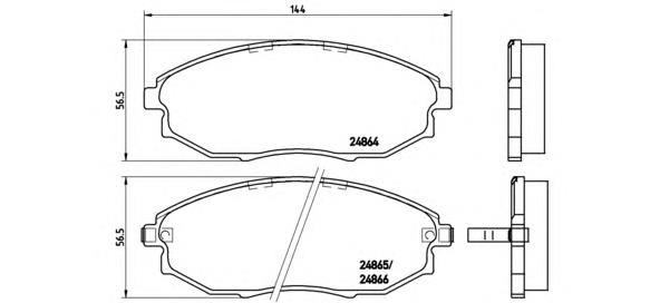 Sapatas do freio dianteiras de disco Brembo P10007 preço, a partir de 34,35 USD